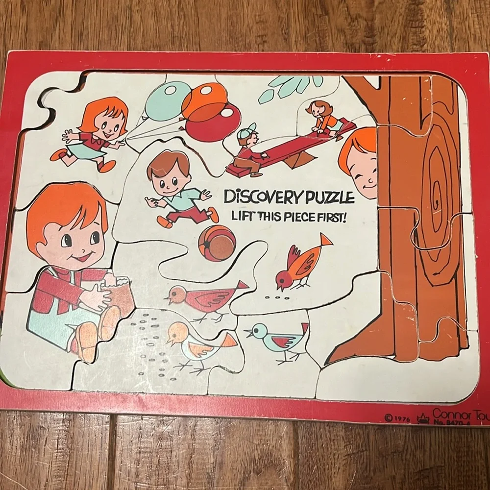 VINTAGE CONNOR TOY WOODEN PUZZLES LOT OF 2
